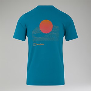 Men's Snowdon Colour Logo Short Sleeve Tee Dark Turquoise
