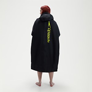 Thermal Dry Change Bademantel für Erwachsene in Schwarz/Grün