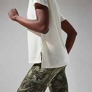 Relaxed Super Stretch Tech T-Shirt für Damen - Naturfarben