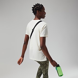 Relaxed Super Stretch Tech T-Shirt für Damen - Naturfarben