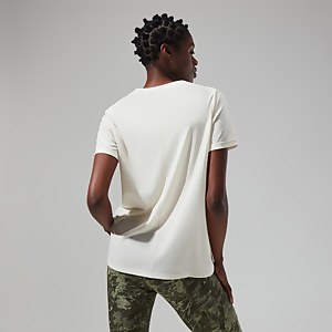 Relaxed Super Stretch Tech T-Shirt für Damen - Naturfarben