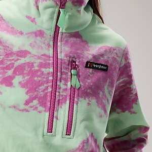 Unisex Prism Print Trango Half-zip Fleece - Light Green/Purple