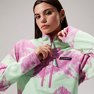 Unisex Prism Print Trango Half-zip Fleece - Light Green/Purple