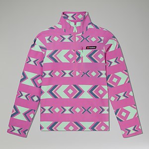 Unisex Prism Print Trango Half-zip Fleece - Purple/Turquoise