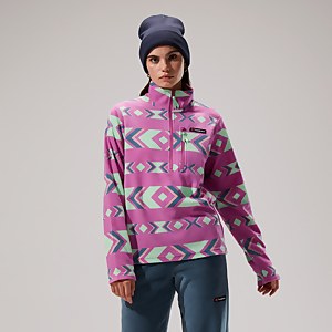 Unisex Prism Print Trango Half-zip Fleece - Purple/Turquoise