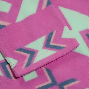 Unisex Prism Print Trango Half-zip Fleece - Purple/Turquoise