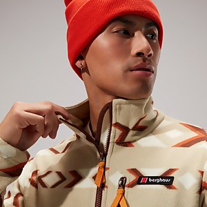 Unisex Prism Print Trango Half-zip Fleece - Natural/Brown