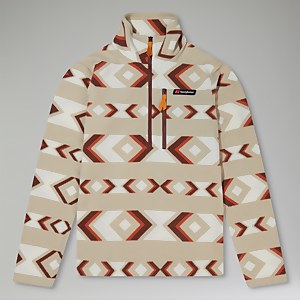 Unisex Prism Print Trango Half-zip Fleece - Natural/Brown