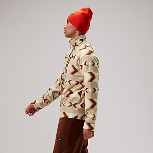 Unisex Prism Print Trango Half-zip Fleece - Natural/Brown