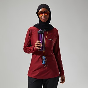 24/7 Long Sleeve T-Shirt für Damen - Dunkelrot