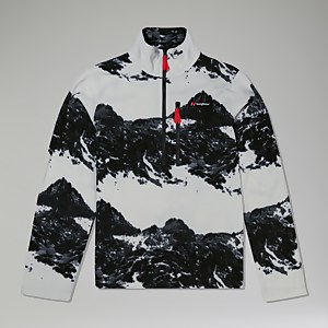 Unisex Prism Print Trango Half-zip Fleece - Grey/Black