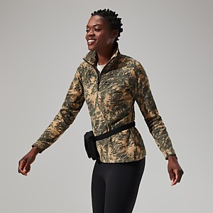 Navala Half Zip Fleece für Damen - Grün/Dunkelgrün