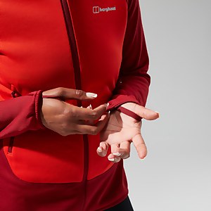 Heuberg Hoodie für Damen - Orange/Dunkelrot