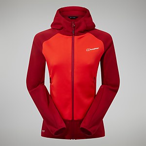 Heuberg Hoodie für Damen - Orange/Dunkelrot