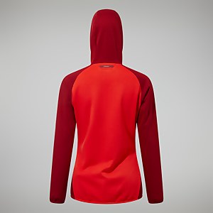 Heuberg Hoodie für Damen - Orange/Dunkelrot