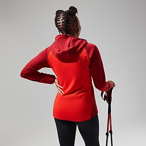 Heuberg Hoodie für Damen - Orange/Dunkelrot