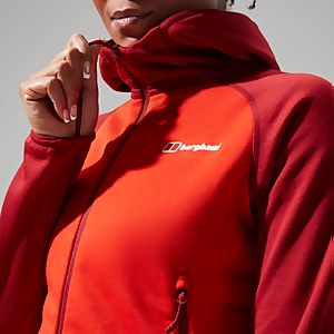 Heuberg Hoodie für Damen - Orange/Dunkelrot