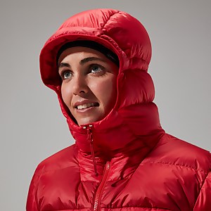 MTN Arete Ultra Down Hoodie für Damen - Rot