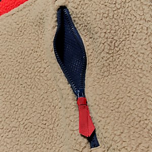 Houlton Half Zip Fleece für Herren - Dunkelblau/Naturfarben