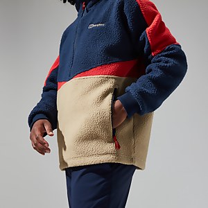 Houlton Half Zip Fleece für Herren - Dunkelblau/Naturfarben