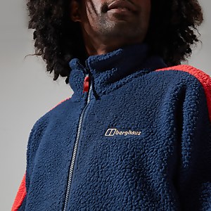 Houlton Half Zip Fleece für Herren - Dunkelblau/Naturfarben
