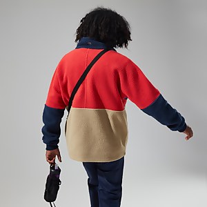 Houlton Half Zip Fleece für Herren - Dunkelblau/Naturfarben