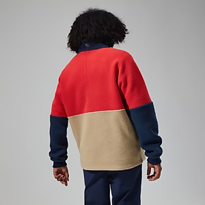 Houlton Half Zip Fleece für Herren - Dunkelblau/Naturfarben