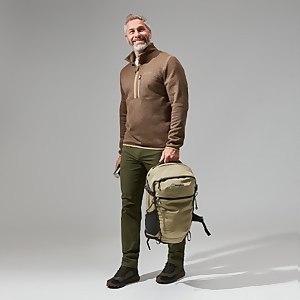 Carnell Half Zip Fleece für Herren - Naturfarben
