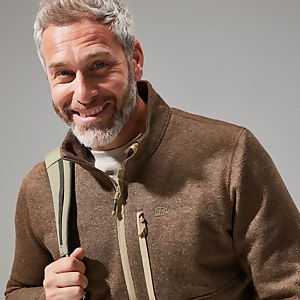 Carnell Half Zip Fleece für Herren - Naturfarben