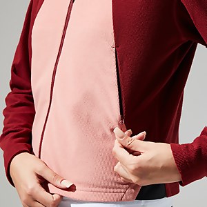 Women's Belleview Fleece Hooded Jacket - Dark Red/Pink