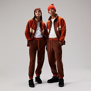 Unisex Oversized Fleece Pant Dark Brown/Brown - 3XL