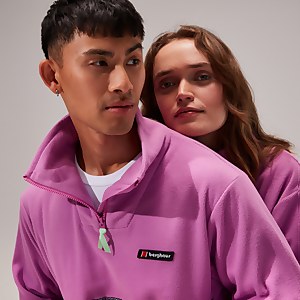 Women's Oversized Aztec Half-zip Fleece - Purple