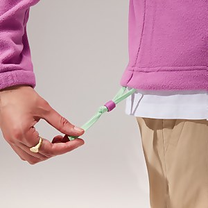 Women's Oversized Aztec Half-zip Fleece - Purple