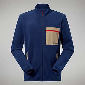 Aslam Micro Fleece für Herren - Dunkelblau/Naturfarben