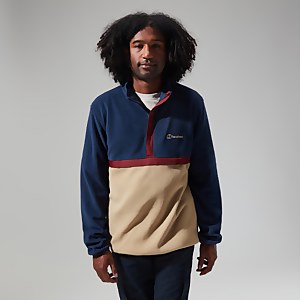 Men's Aslam Micro Half Zip Fleece - Dark Blue/Natural