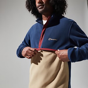 Men's Aslam Micro Half Zip Fleece - Dark Blue/Natural
