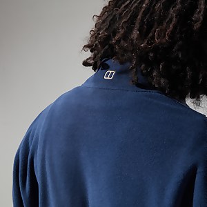 Men's Aslam Micro Half Zip Fleece - Dark Blue/Natural