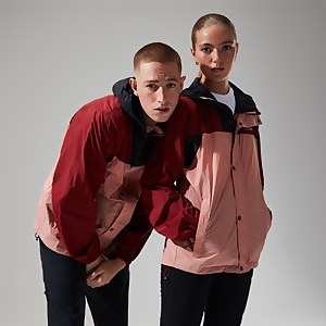 Unisex Urban Windbreaker 21 Jacket - Pink/Dark Red