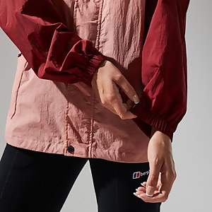 Unisex Urban Windbreaker 21 Jacket - Pink/Dark Red