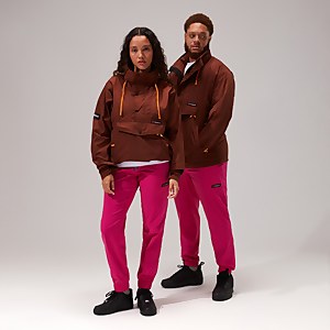 Unisex Single Point Wind Smock Jackets Dark Brown - L