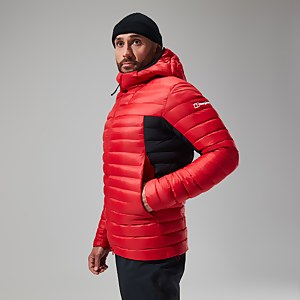 Men's MTN Seeker MW Down Hoody - Red/Black