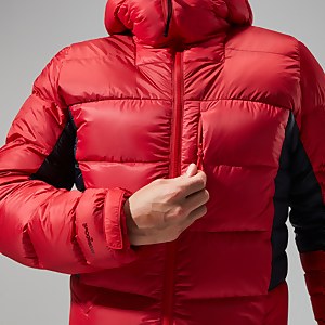MTN Arete Ultra Down Hoodie für Herren - Rot/Schwarz