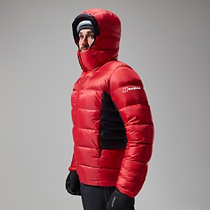 MTN Arete Ultra Down Hoodie für Herren - Rot/Schwarz