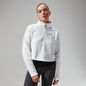 Women's Urban Prism Crop Half Zip - Natural