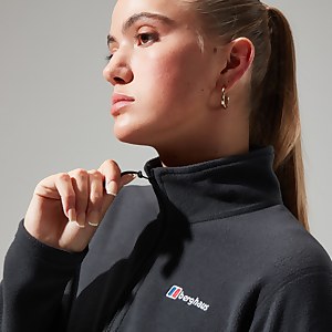 Women's Urban Prism Crop Half Zip - Black