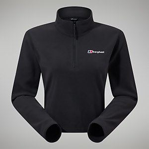 Women's Urban Prism Crop Half Zip - Black