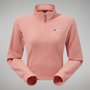 Women's Urban Prism Crop Half Zip - Pink