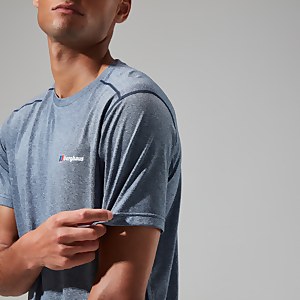 Men's Explorer Tech Tee Short Sleeve Crew - Dark Blue/White