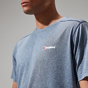 Men's Explorer Tech Tee Short Sleeve Crew - Dark Blue/White