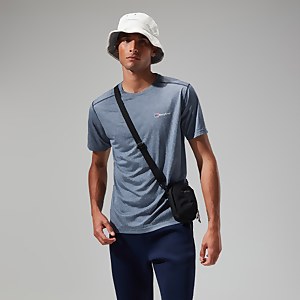 Men's Explorer Tech Tee Short Sleeve Crew - Dark Blue/White